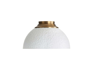 Buy modern-brass-with-matte-white-glass-and-white-shade Shepard Flush Mount Light by Golden
