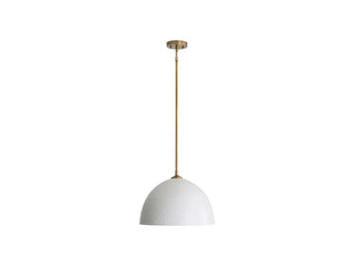 Buy modern-brass-with-matte-white-glass-and-white-shade Shepard Pendant by Golden