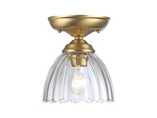 Buy brushed-champagne-brass Audra Semi Flush Mount Light by Golden