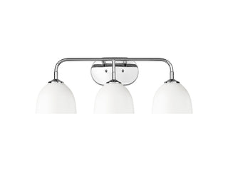 Buy chrome-with-matte-white-glass-and-white-shade Zoey Vanity by Golden