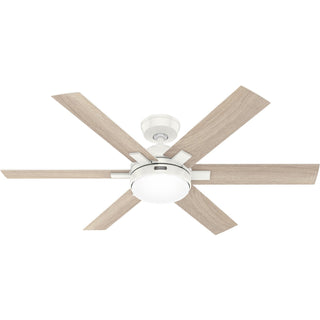 Buy fresh-white-finish-with-fresh-white-and-reversible-light-oak-blades Georgetown Ceiling Fan with Light by Hunter