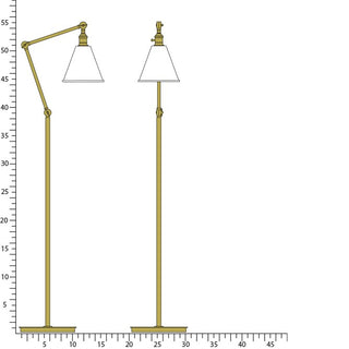 Buy warm-brass-cased-white-glass-shade-w-polished Alloy Floor Lamp by Robert Abbey