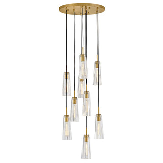 Buy heritage-brass-with-clear-crystal-glass Cosette Pendant by Fredrick Ramond