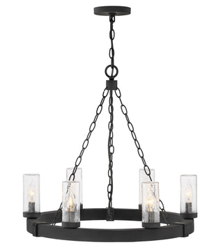 Buy black-with-clear-seedy-glass-and-clear-seedy-shade Sawyer Outdoor (Wet) Chandelier by Hinkley