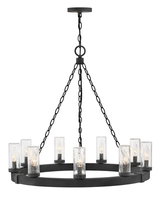 Buy black-with-clear-seedy-glass-and-clear-seedy-shade Sawyer Outdoor (Wet) Chandelier by Hinkley