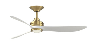 Buy brushed-satin-brass-finish-with-matte-white-blades 3-Blades Aviara Fanimation by Fanimation