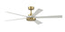 Brushed Satin Brass Finish with Matte White Blades