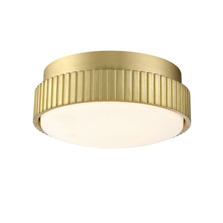 Buy brushed-satin-brass-with-opal-frosted-glass-and-white-shade Kute Outdoor (Damp) Light Kit by Fanimation