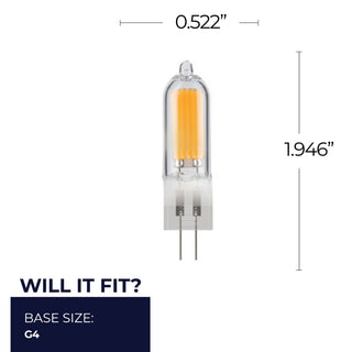 Bi-Pin 1 Watt G4 T5 12V 2700k Light Bulb by Bulbrite