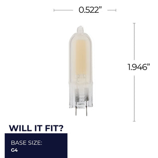Buy frost Bi-Pin 1 Watt G4 T5 12.00V 2700k Light Bulb by Bulbrite