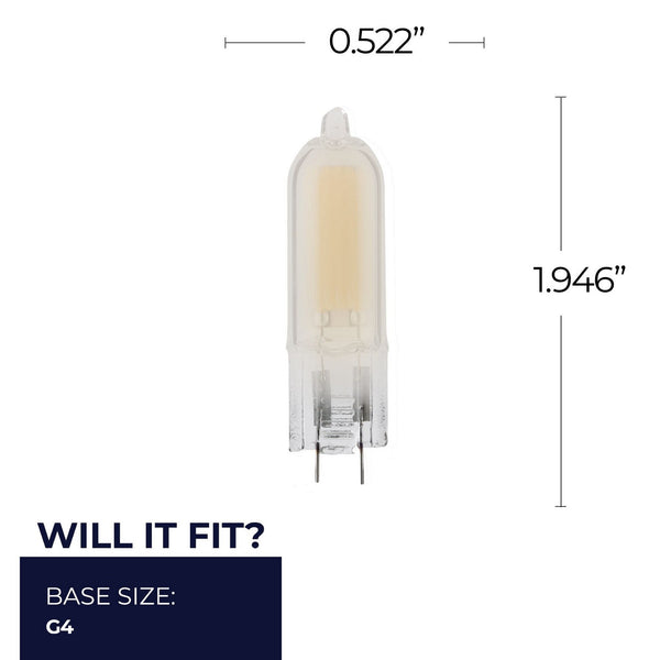 Bi-Pin 1 Watt G4 T5 12.00V 3000k Light Bulb by Bulbrite