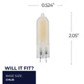 Bi-Pin 1 Watt GY6.35 T5 12.00V 2700k Light Bulb by Bulbrite