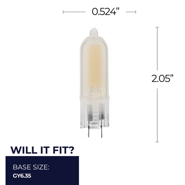 Bi-Pin 1 Watt GY6.35 T5 12.00V 3000k Light Bulb by Bulbrite