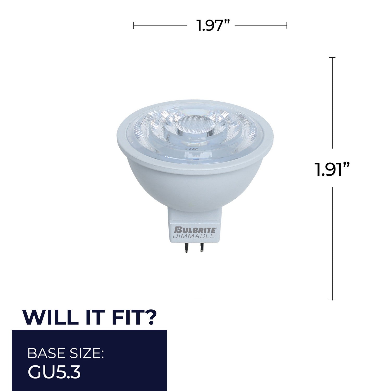 6 Watt GU5.3 MR16 12V LED 3000k Light Bulb by Bulbrite – Finish: Clear – CRI: 80 – Beam Spread: 35.00 – Bulbrite-771208