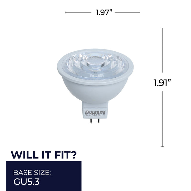 GU5.3 MR16 12.00V LED 3000k Light Bulb by Bulbrite