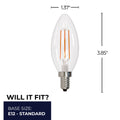 Torpedo E12 B11 120.00V 3000k Light Bulb by Bulbrite