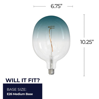 Buy clear-blue-and-smoke-shade Globe 4 Watt E26 C53 120V 3000k Light Bulb by Bulbrite