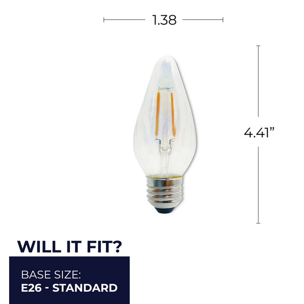 Torpedo 4 Watt E26 F15 120V 2700k Light Bulb by Bulbrite