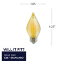 Flame Tip E26 C15 120.00V Light Bulb by Bulbrite