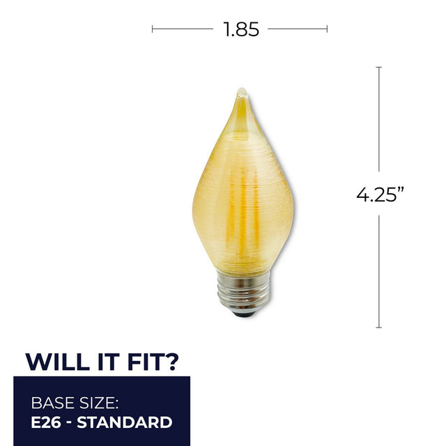 Flame Tip E26 C15 120.00V 2100k Light Bulb by Bulbrite