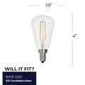 Antique 4 Watt E12 ST15 120V 3000k Light Bulb by Bulbrite