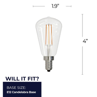 Antique 4 Watt E12 ST15 120V 3000k Light Bulb by Bulbrite