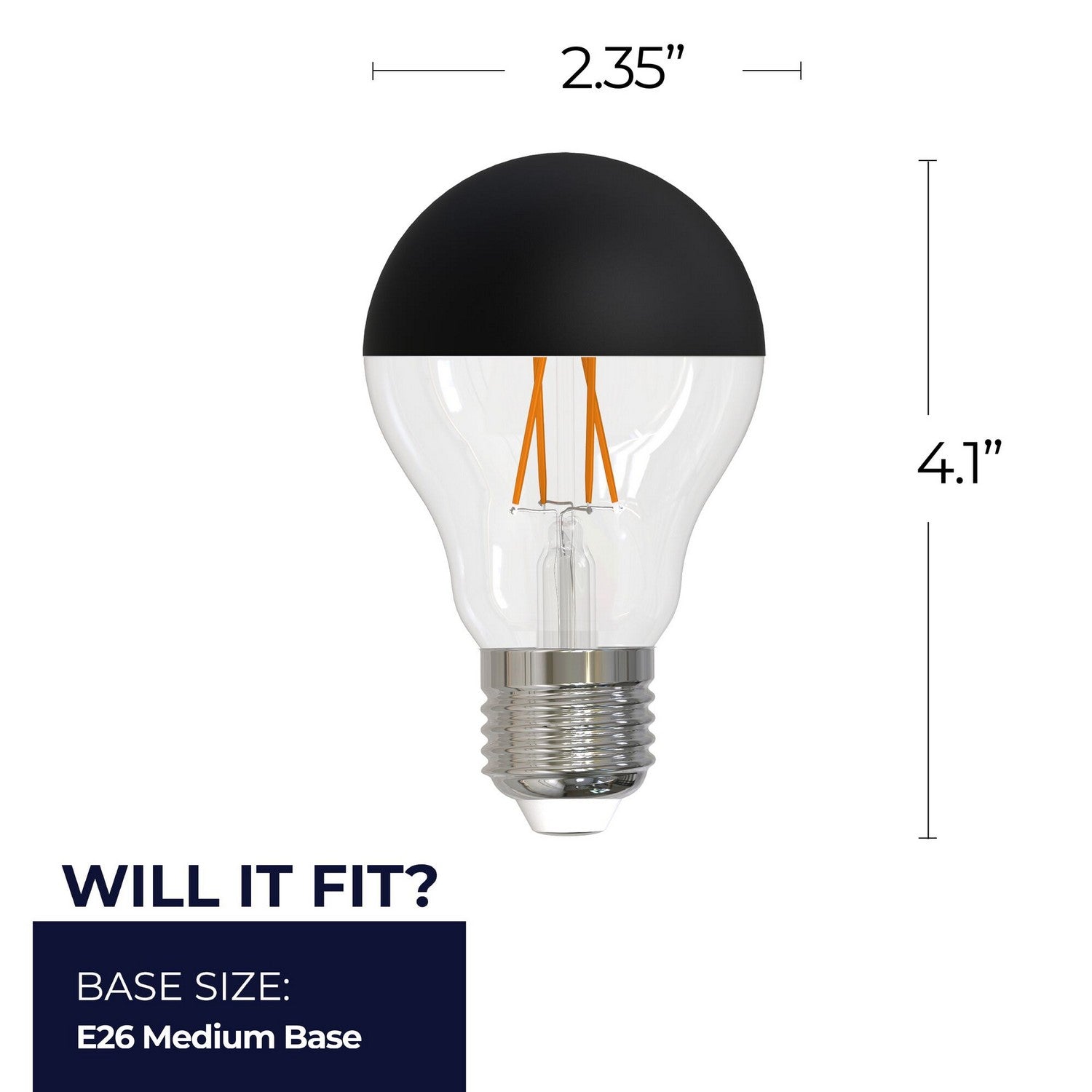 Bulbrite - 776833 - Light Bulb - Half Black from Lighting & Bulbs Unlimited in Charlotte, NC