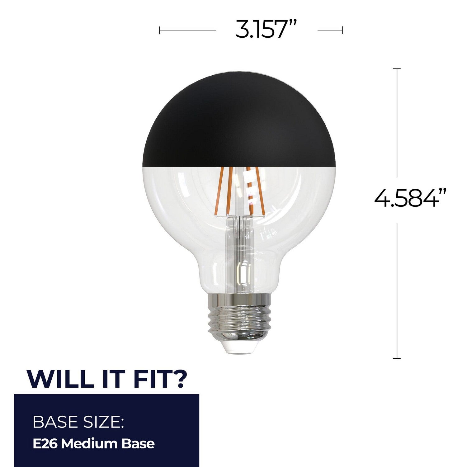 Bulbrite - 776835 - Light Bulb - Half Black from Lighting & Bulbs Unlimited in Charlotte, NC