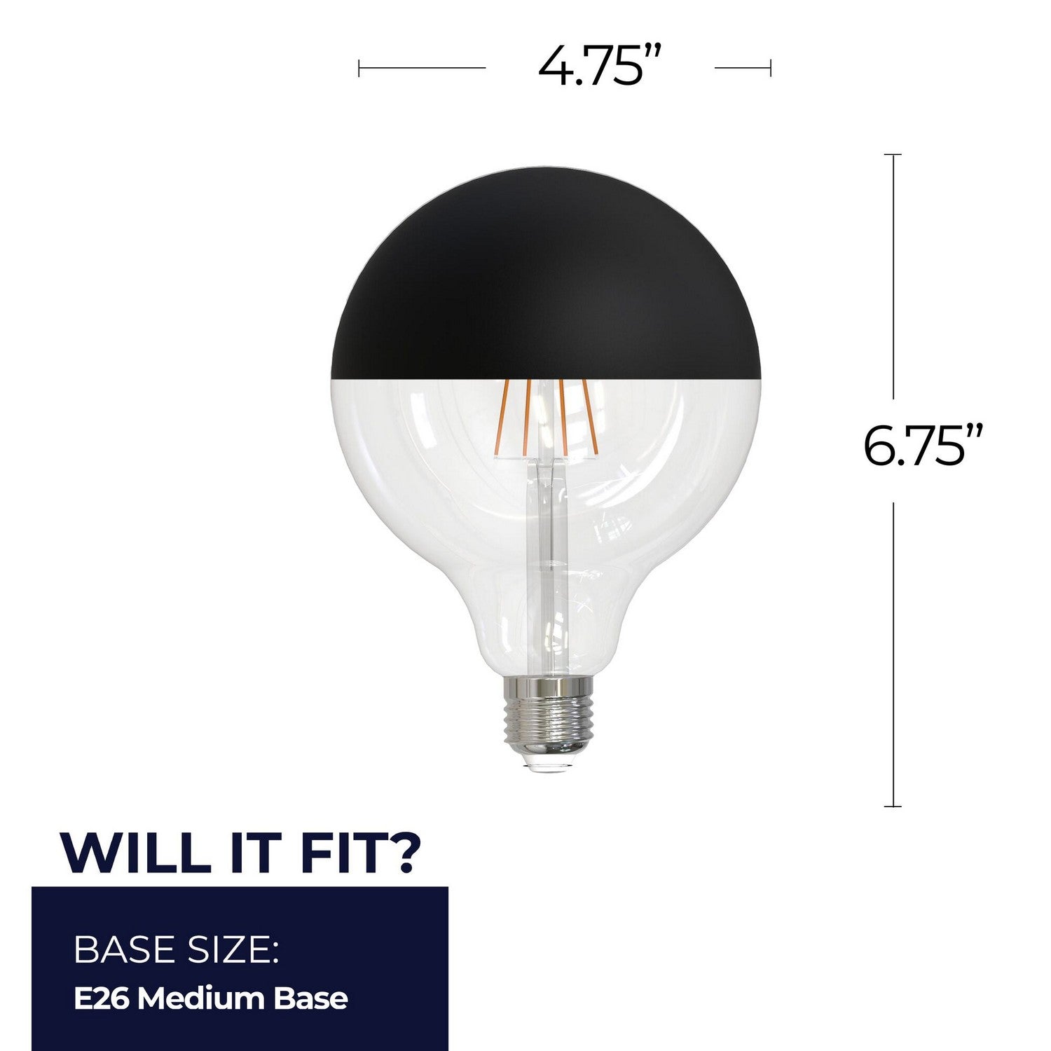 Bulbrite - 776836 - Light Bulb - Half Black from Lighting & Bulbs Unlimited in Charlotte, NC