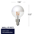 Globe 2 Watt E12 G16 120V 2700k Light Bulb by Bulbrite