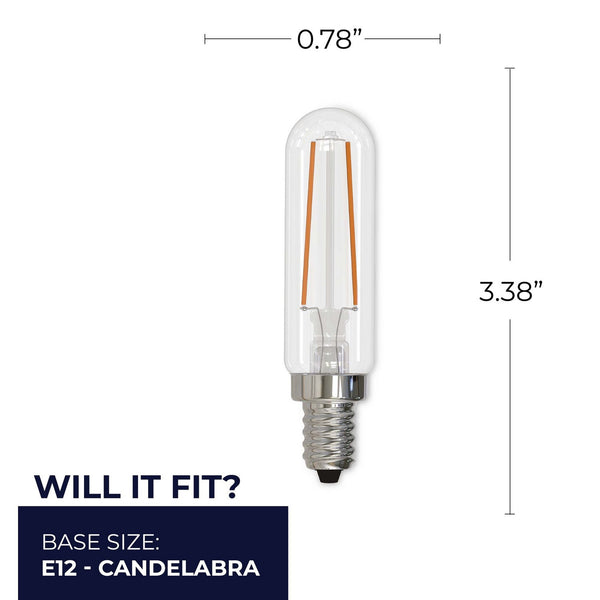 Tubular 2 Watt E12 T6 120.00V 3000k Light Bulb by Bulbrite
