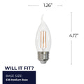 Flame Tip E26 CA10 120.00V 3000k Light Bulb by Bulbrite