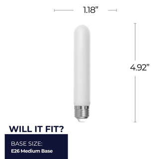 Buy frost Tubular 5 Watt E26 T9 5" 120V 4000k Light Bulb by Bulbrite