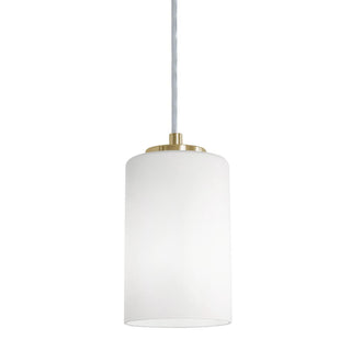 Buy light-antique-brass-with-clear-glass-glass-and-white-shade Leo Outdoor (Damp) Pendant by AFX Lighting
