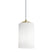 Light Antique Brass with Clear Glass Glass and White Shade