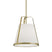 Light Antique Brass with White Linen Glass