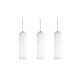 Buy light-antique-brass-with-white-glass-glass-and-white-shade Leo Outdoor (Damp) Linear Pendant by AFX Lighting