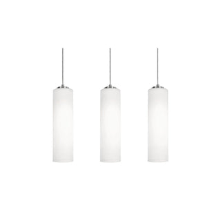 Buy satin-nickel-with-white-glass-glass-and-white-shade Leo Outdoor (Damp) Linear Pendant by AFX Lighting