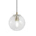 Light Antique Brass with Glass Glass and Clear Textured Shade