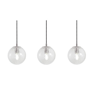 Buy satin-nickel-with-glass-glass-and-clear-textured-shade Palla Outdoor (Damp) Linear Pendant by AFX Lighting