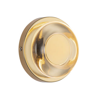 Buy metallic-brass-clear-glass Stephord Sconce by Kuzco Lighting