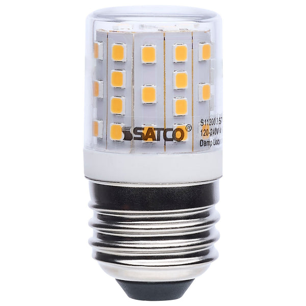 Tubular 3 Watt E26 T14 120V Outdoor (Damp)LED 3000k Light Bulb by Satco