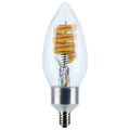 Torpedo 4 Watt E12 B11 120V Outdoor (Damp)LED 2700k Light Bulb by Satco