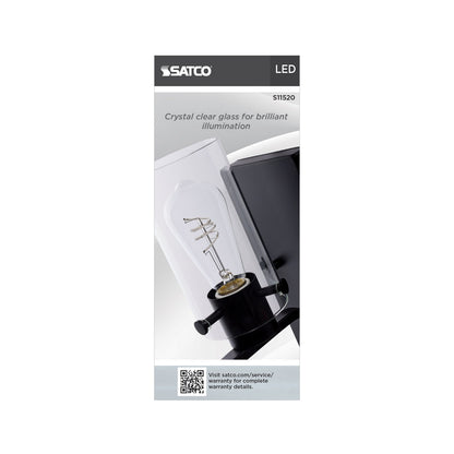 Antique 6 Watt (60 Watt Equivalent) Medium ST19 120V LED 2700k Light Bulb by Satco