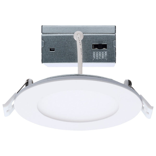 Satco Surface Mount/Canless Downlight - One Light (4.88"W x 0.95"H), White with Frosted Glass, 2700K [Satco-S11886|MAIN]