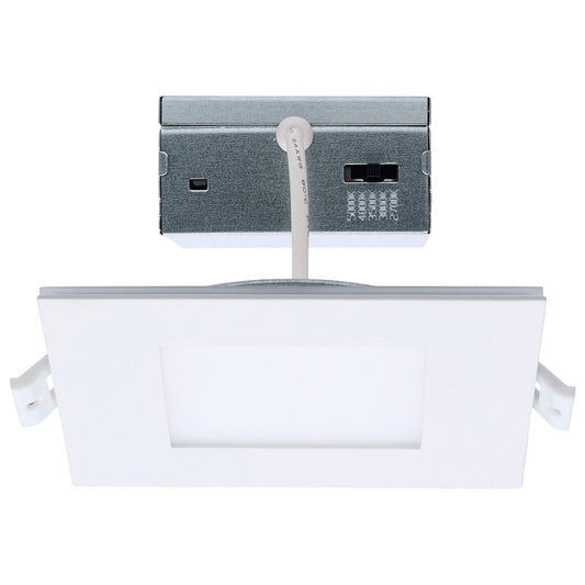 Satco Surface Mount/Canless Downlight - One Light (4.88"L x 4.88"W x 0.95"H), White with Frosted Glass, 2700K [Satco-S11888|MAIN]
