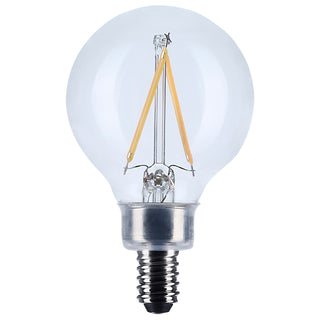 Globe 3 Watt E12 G16.5 120.00V LED 3000k Light Bulb by Satco