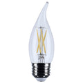 Flame Tip 4 Watt E26 CA10 120V Outdoor (Wet)LED 5000k Light Bulb by Satco
