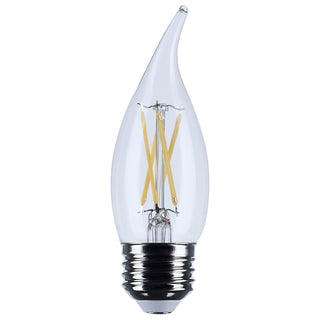 Flame Tip 5 Watt E26 CA10 120V Outdoor (Wet)LED 5000k Light Bulb by Satco