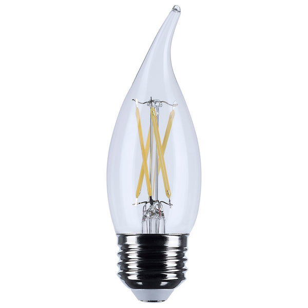 Flame Tip 5 Watt E26 CA10 120V Outdoor (Wet)LED 5000k Light Bulb by Satco